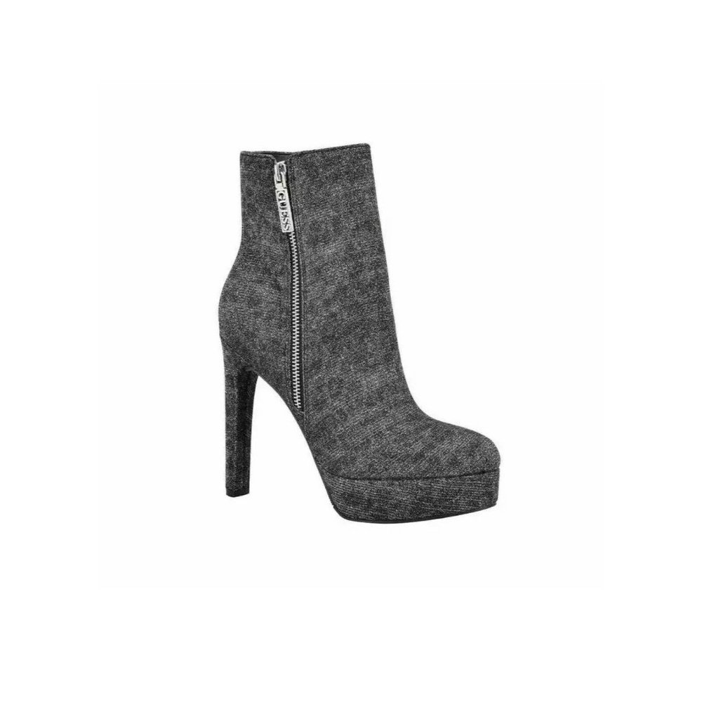 Guess Women's Silver / Gray Dejah Platform Bootie